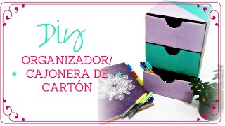 DIY Organizador  Cajonera de Cartón [upl. by Christiana]