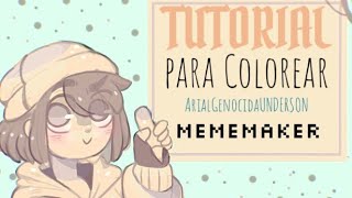 Tutorial para colorear en digital ArialGenocidaUNDERSONMemeMakerArt [upl. by Chafee789]