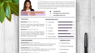 Creative Resume Template for Word [upl. by Heim]