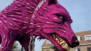 Corso Zundert 2024 Flower Parade Float Arrival  Fenrir by Buurtschap Achtmaal [upl. by Ehsrop]