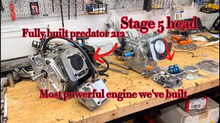 Our most powerful engine build yet Stage 5 head on a predator 212cc engine full billet parts [upl. by Portwin390]