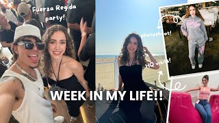 Week in my life FUERZA REGIDA BEACH PARTY Pilates photoshoot etc [upl. by Daitzman]