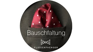 Einstecktuch Falten Saloppe bzw Bauschfaltung I fliegenfaengerde I FLIEGENFAENGER® [upl. by Marybella246]