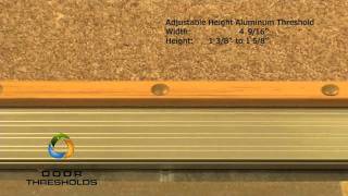 Adjustable 4916quot Wide Thremal Break Aluminum Door Threshold  99052 [upl. by Aleck]