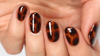 Tortoise Shell Nail Art without gel [upl. by Harv]