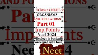 Organisms and Populations Part 01 Audio NCERT  Ecology  Class 12 Biology [upl. by Euqinehs]