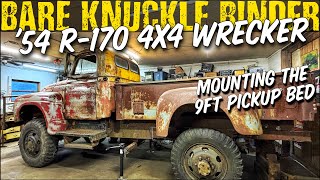 1954 International R170 4x4  Mounting The 9ft Pickup Bed [upl. by Franny585]