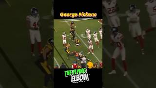 George Pickens with the flying elbow😂 pittsburghsteelers Steelers nfl funnyshorts [upl. by Yaluz565]