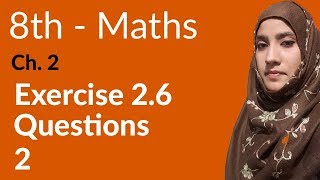 8th Class Math Real Numbers Ex 26 Q 2  8th Class Maths [upl. by Tam646]