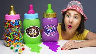 Giant Color Bottle Mukbang 음식 챌린지 by Pico Pocky [upl. by Nimesh]