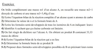 Exercice sur les Alcanes 1s2 3éme partie [upl. by Ecnedac]