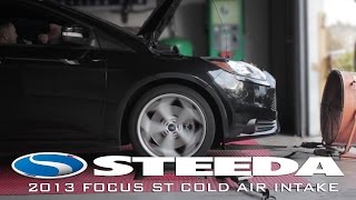 20132014 Focus ST Cold Air Intake Install and Dyno  Steeda [upl. by Knepper237]