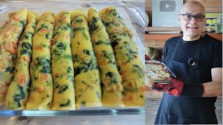 Crepes di Verdure POCHE CALORIE Crepes alle verdure POCHE CALORIE Crespelle di verdure verdure [upl. by Amsa759]