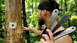 10 Knife Throwing Techniques With World ChampionAdam Celadin [upl. by Garrik]