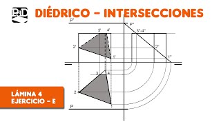 Pag 4E  Intersecciones  Ejercicios de Sistema Diédrico SDOINTL15 [upl. by Ednyl]