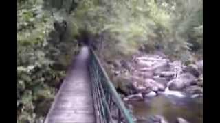 Ecotrail in Devin Bulgaria  Bridge over Devinska river in Rhodopa mountain [upl. by Peedus]