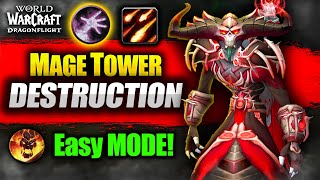 Destruction Warlock Mage Tower Guide  Easy Mode  WoW Dragonflight 1026 BOOST [upl. by Gates]