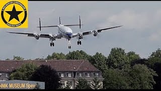 Super Constellation Landing in Speyer with strong Crosswind [upl. by Browne]