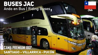 Viaje SANTIAGO  PUCON en BUSES JAC PREMIUM 180° 7777 Marcopolo G7 Scania JWBW92  Ando en Bus [upl. by Yarezed]