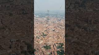 Vertical video Bologna Italy Old Town Panoramic view of the city Summer Aerial View [upl. by Tempest]