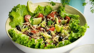 🌮 Keto Taco Salad Recipe LowCarb TexMex Delight 🥗 [upl. by Arataj736]