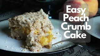 Easy Peach Crumb Cake  Fast Weeknight Dessert [upl. by Peursem531]