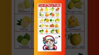 List of Citrus Fruits [upl. by Hueston]