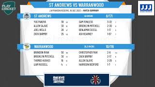 Ringwood amp District Cricket Association  15 Ian Spencer Shield  Round 8  St Andrews v Warranwood [upl. by Reich732]