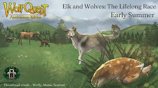 Elk and Wolves The Lifelong Race  Part 3Early Summer  Cenozoic SurvivalWolfQuest 3 Documentary [upl. by Reisfield]