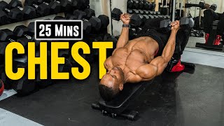 25 Minute Dumbbell Complete Chest Workout Build amp Burn 15 [upl. by Allemap]