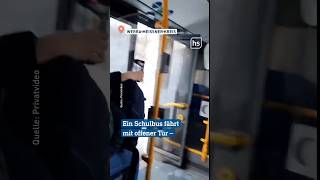 Schulbus fährt mit offener Tür Ärger um Schulbusse im WerraMeißnerKreis hessen [upl. by Einegue]