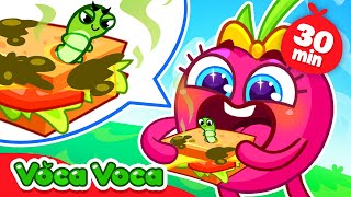 Dirty Food🍕🥐🍚🥕🍎🍅🥑 funny animation kids [upl. by Bradan]