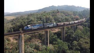 DRONE  TRENS NA CENTRAL DO PARANÁ [upl. by Ettenal]