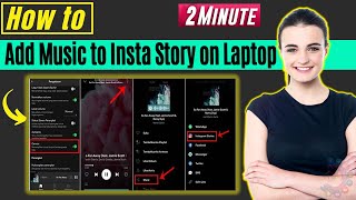 How to add music to instagram story on laptop 2024 EASY [upl. by Yeslah]