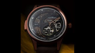 Video E Circuit Bronze edition  Hybrid mechanical watch [upl. by Llenyaj441]