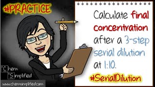 CPP21 Serial dilution calculations  Calculate final concentration  Dr K [upl. by Cassy190]