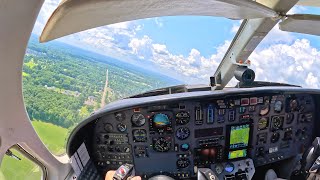 4K Jet Pilot POV  Cessna Citation II Startup Takeoff amp Landing [upl. by Ame153]