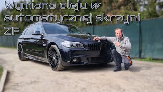 Statyczna Wymiana oleju w automatycznej skrzyni biegów ZF na przykładzie BMW F11 [upl. by Ennairak]