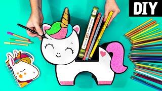 DIYs de UnicÃ³rnio Kawaii ðŸ¦„ Organizador de Mesa Livros e Joias [upl. by Leelah537]