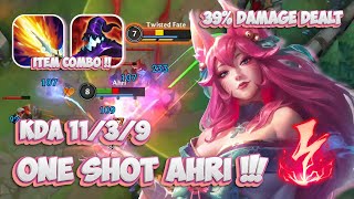 11 KILL  One Shot Spirit Blossom Ahri Gameplay  Wild Rift Build  Runes [upl. by Dinan865]