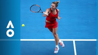 Simona Halep v Angelique Kerber lengthy rally in the semi finals  Australian Open 2018 [upl. by Nodarb]