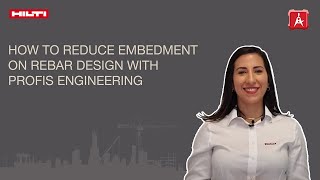 How to reduce embedment on rebar design with PROFIS Engineering [upl. by Yenaj]