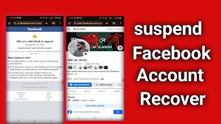 Suspend Facebook Account Recovery 2024 Update [upl. by Anawk]