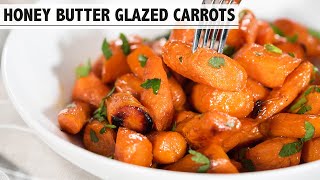 Honey Butter Glazed Carrots gluten free  Only 4 Ingredients to Make this Healthy Side Dish [upl. by Trebbor]