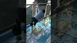 Glass bridge in china glass cracking prank [upl. by Hudnut]