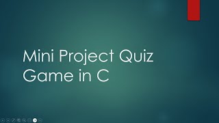 Mini Project in C  Quiz Game Basic C Coding [upl. by Perot]