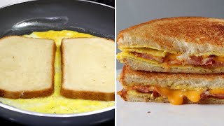 Gimmick or Genius Weird way to make a Bacon Egg and Cheese Sandwich [upl. by Orlanta]