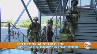 Registration opening for 10th annual TriCities 911 Memorial Stair Climb [upl. by Alanna682]