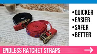 EndlessHookless Ratchet Straps  quicker easier safer better [upl. by Yrogerg544]