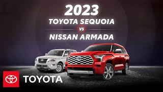 2023 Toyota Sequoia vs 2023 Nissan Armada  Toyota [upl. by Tait859]